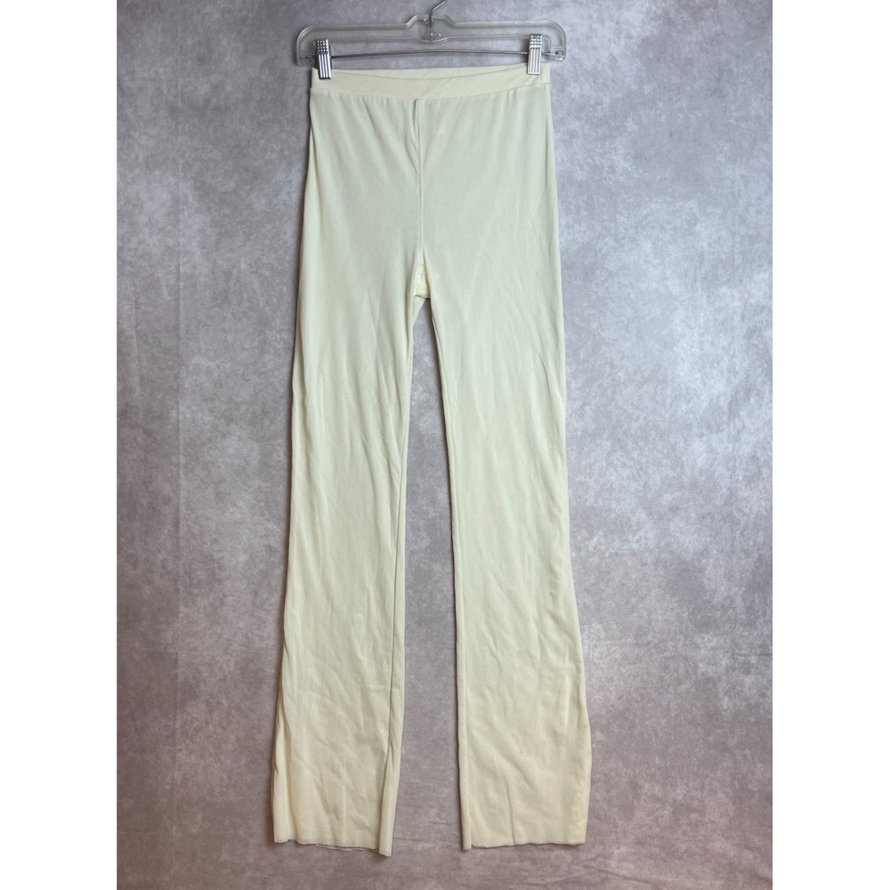 Skims Leggings Womens Medium White Stretch Lightweight Athletic Yoga Casual